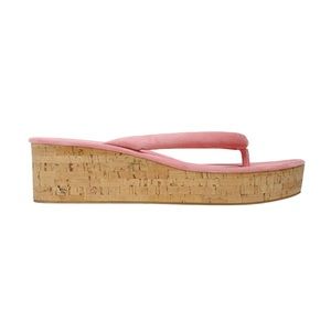 VERONICA BEARD Geno Cork Wedge Sandals in Pink Women’s Size 11